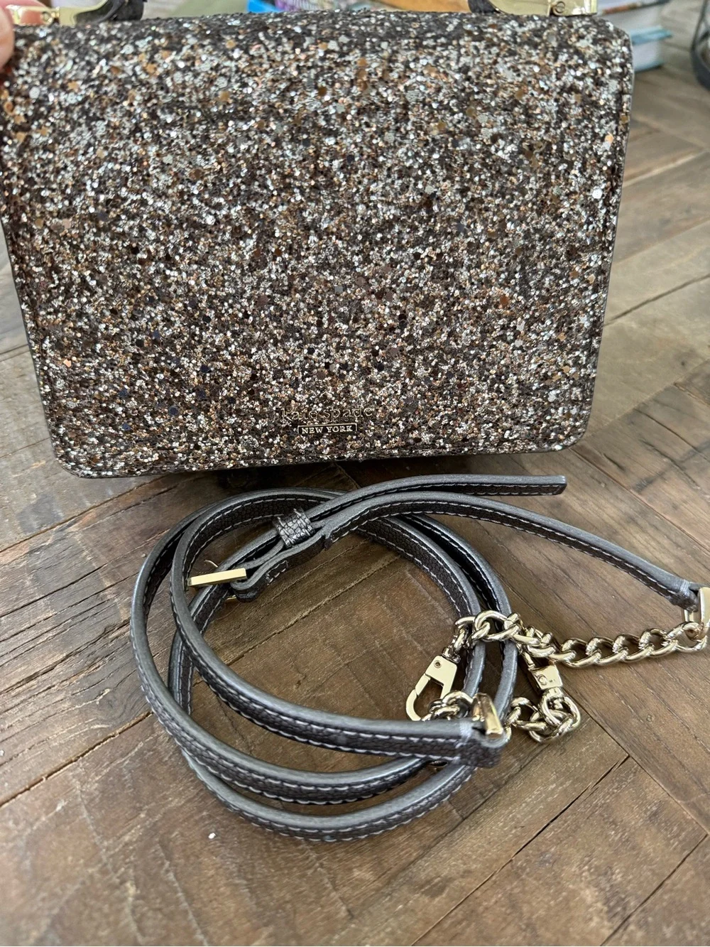 Kate Spade Laurel Way Maisie Gunmetal Crossbody Bag